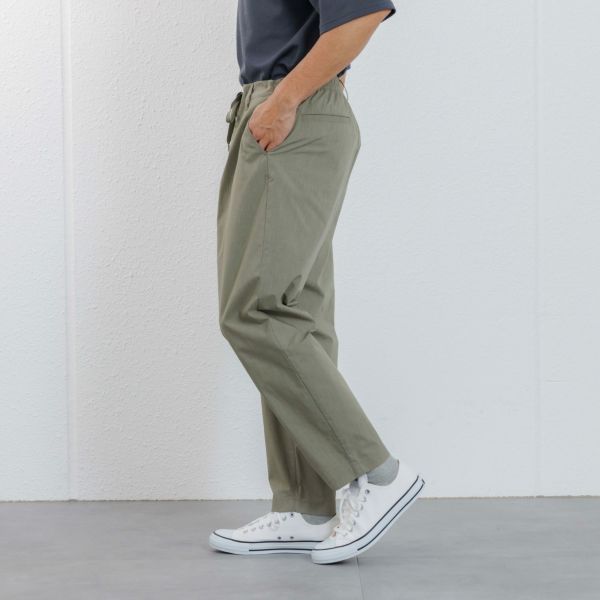 【かるクル】　クールタッチポプリンイージーパンツ