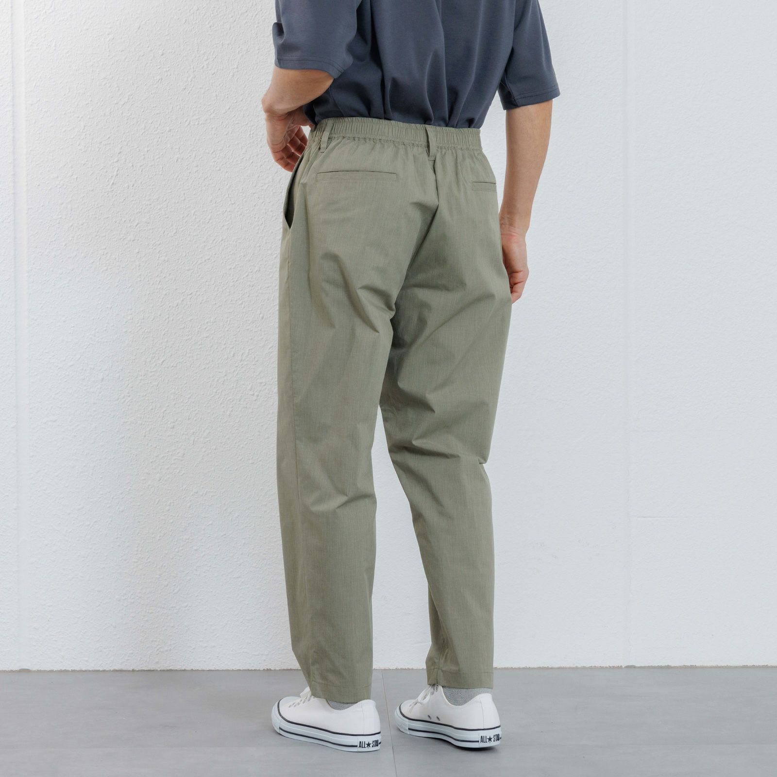 【かるクル】　クールタッチポプリンイージーパンツ