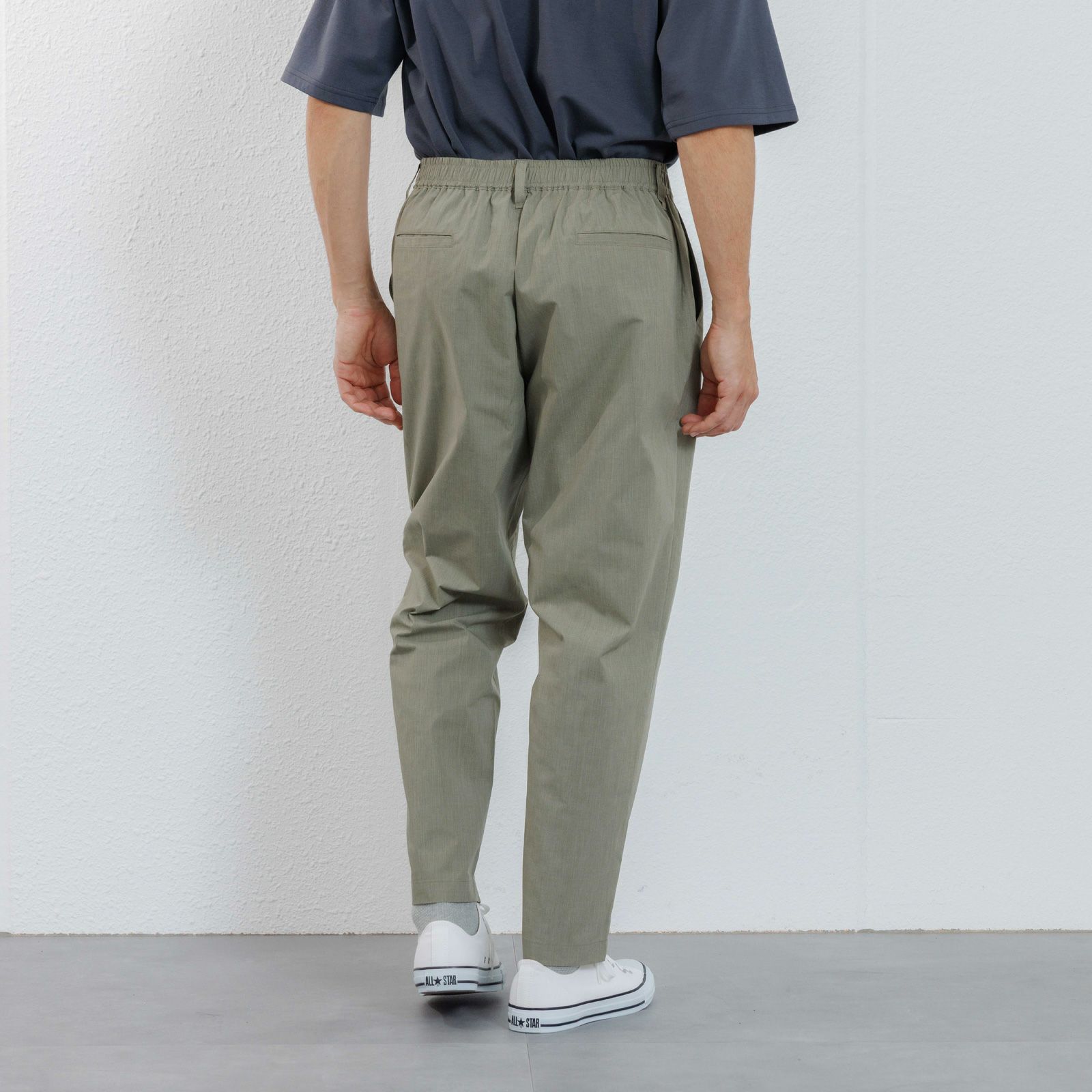 【かるクル】　クールタッチポプリンイージーパンツ