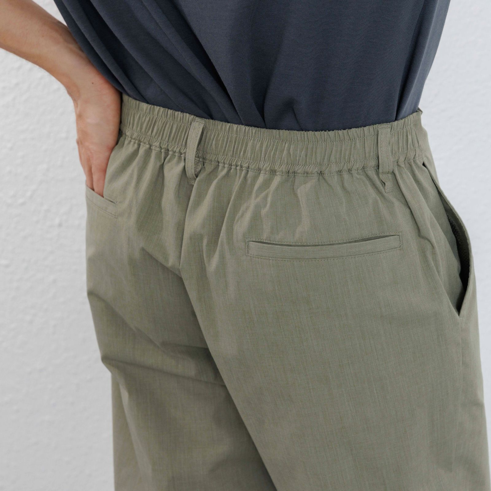 【かるクル】　クールタッチポプリンイージーパンツ