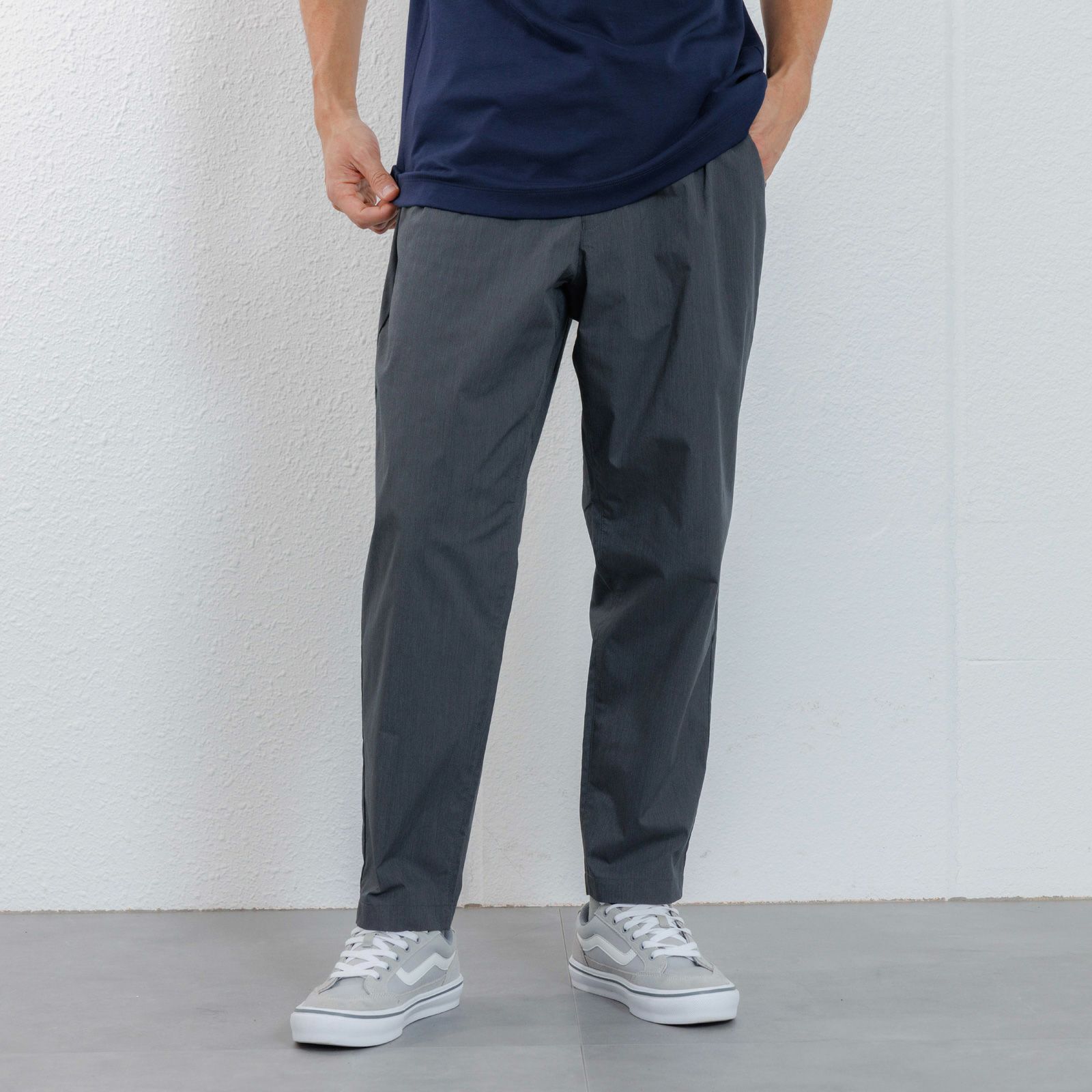 【かるクル】　クールタッチポプリンイージーパンツ