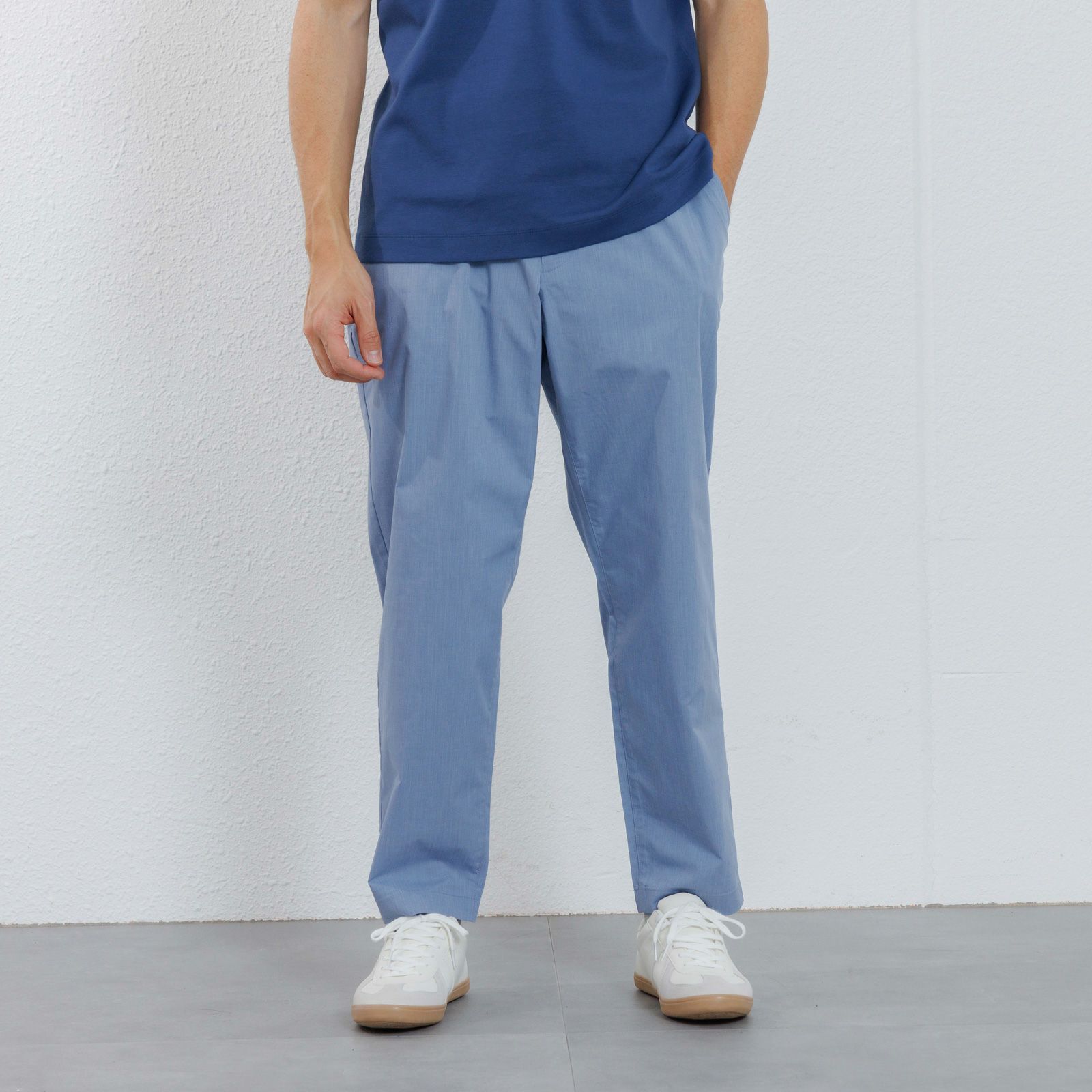 【かるクル】　クールタッチポプリンイージーパンツ