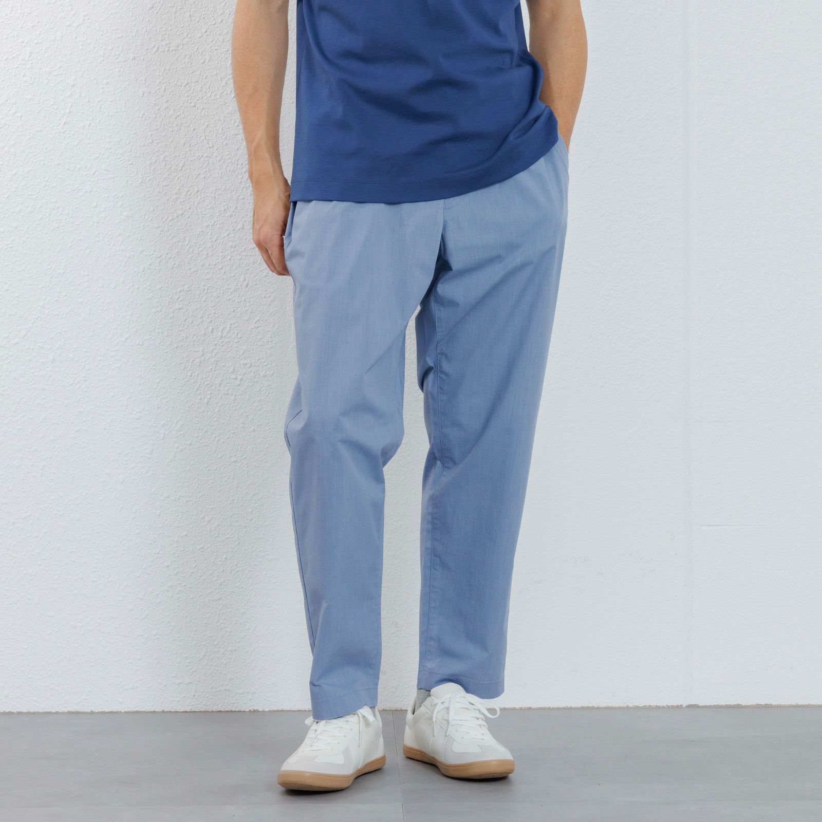 【かるクル】　クールタッチポプリンイージーパンツ