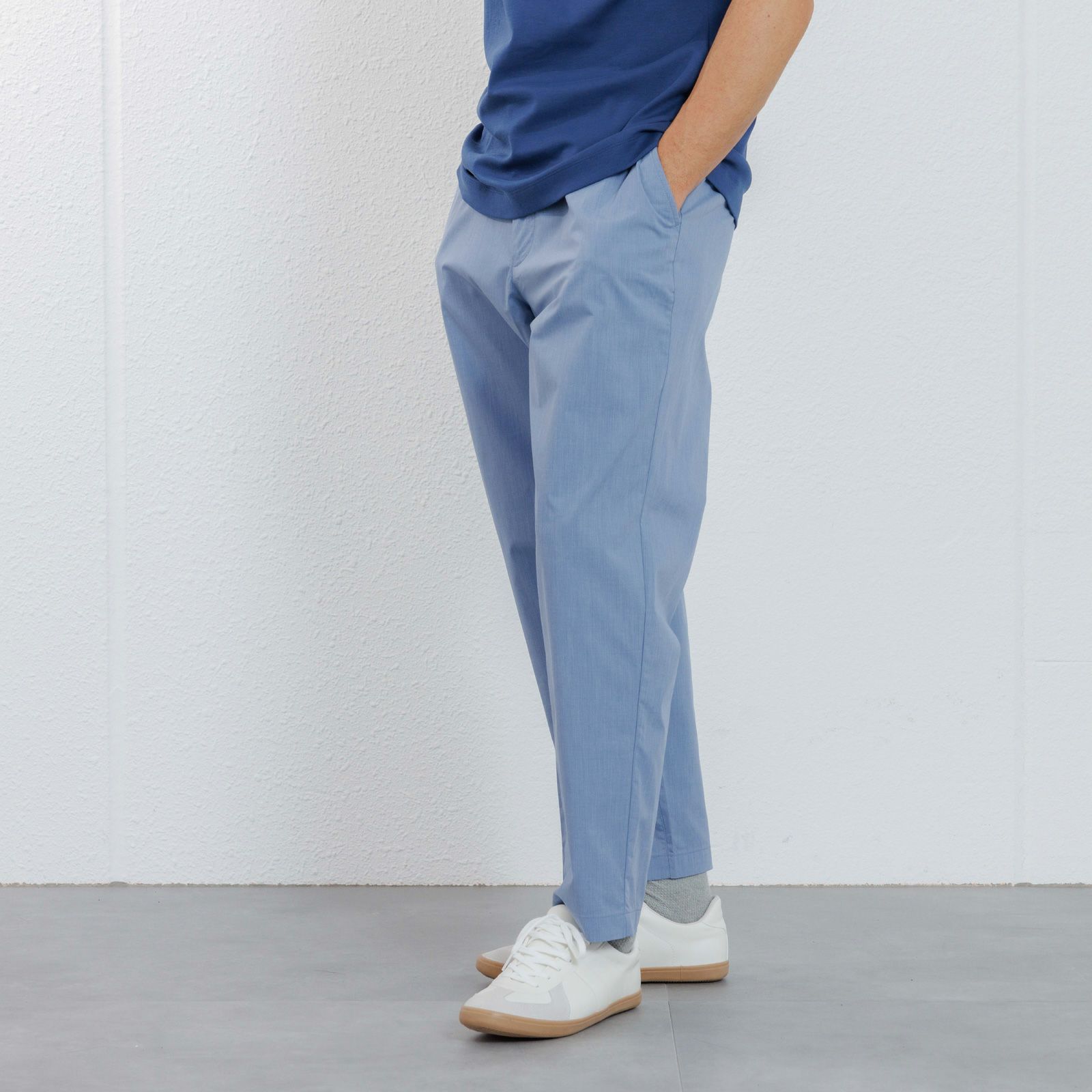 【かるクル】　クールタッチポプリンイージーパンツ