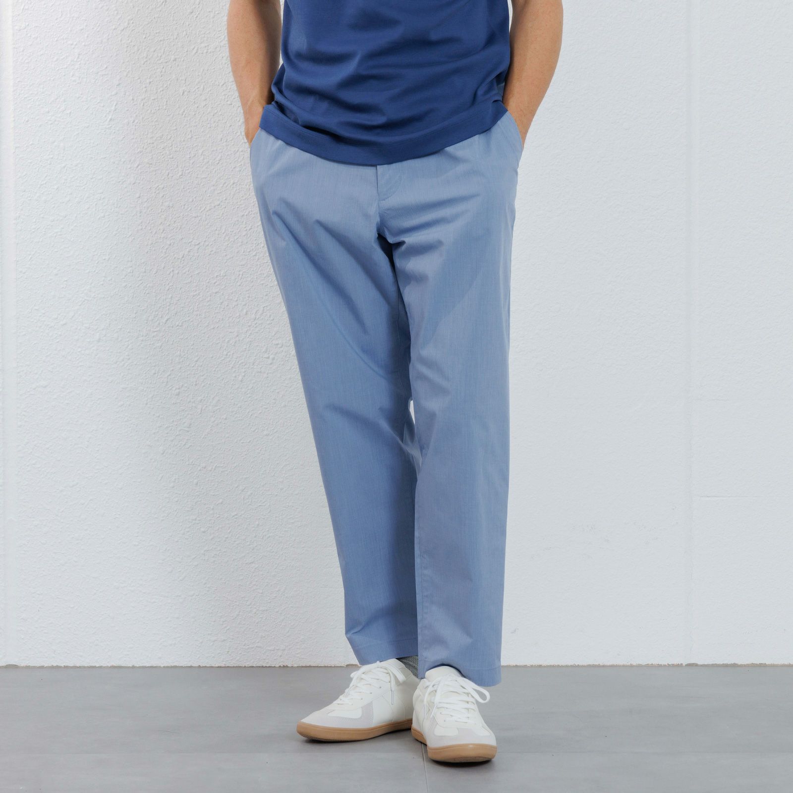 【かるクル】　クールタッチポプリンイージーパンツ