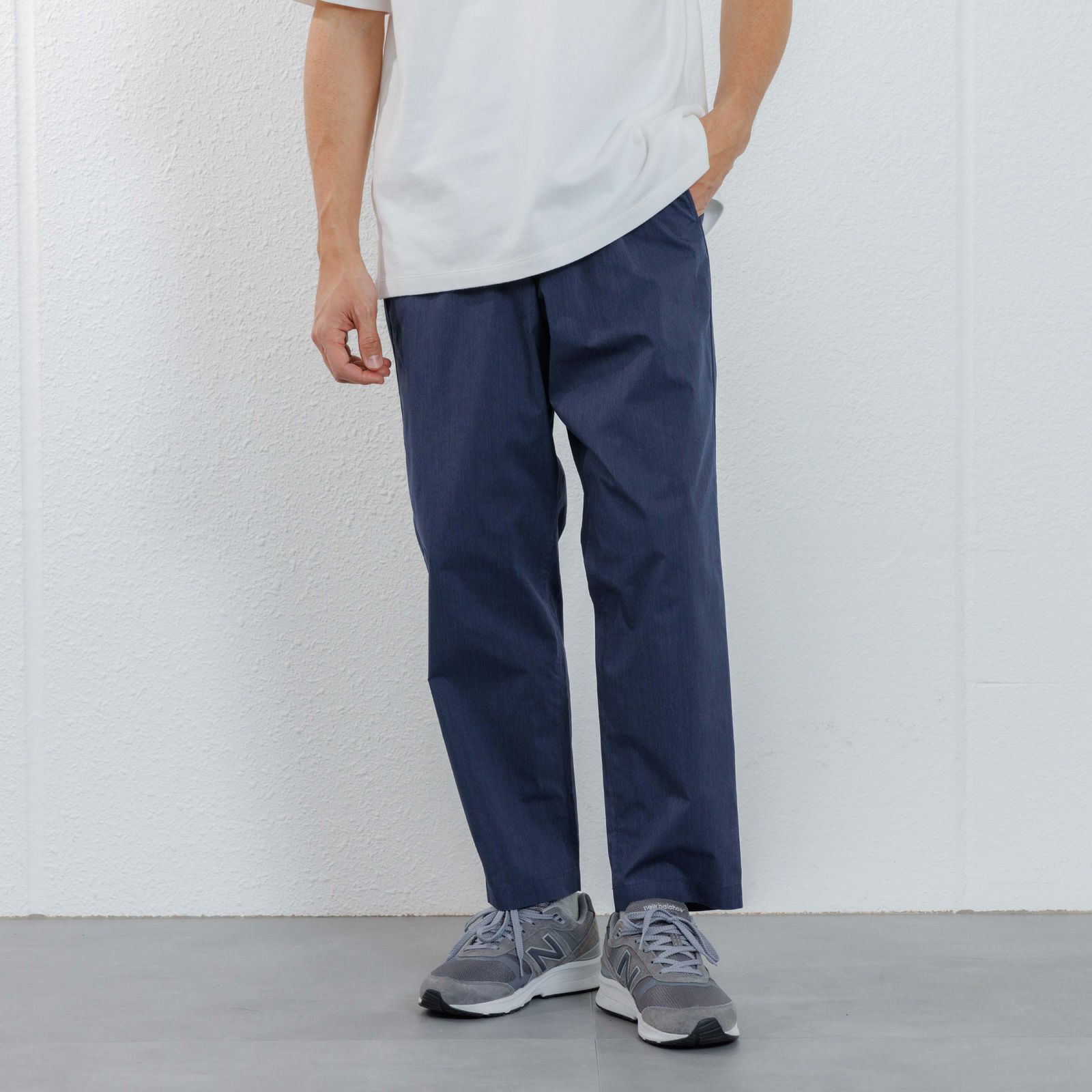 【かるクル】　クールタッチポプリンイージーパンツ