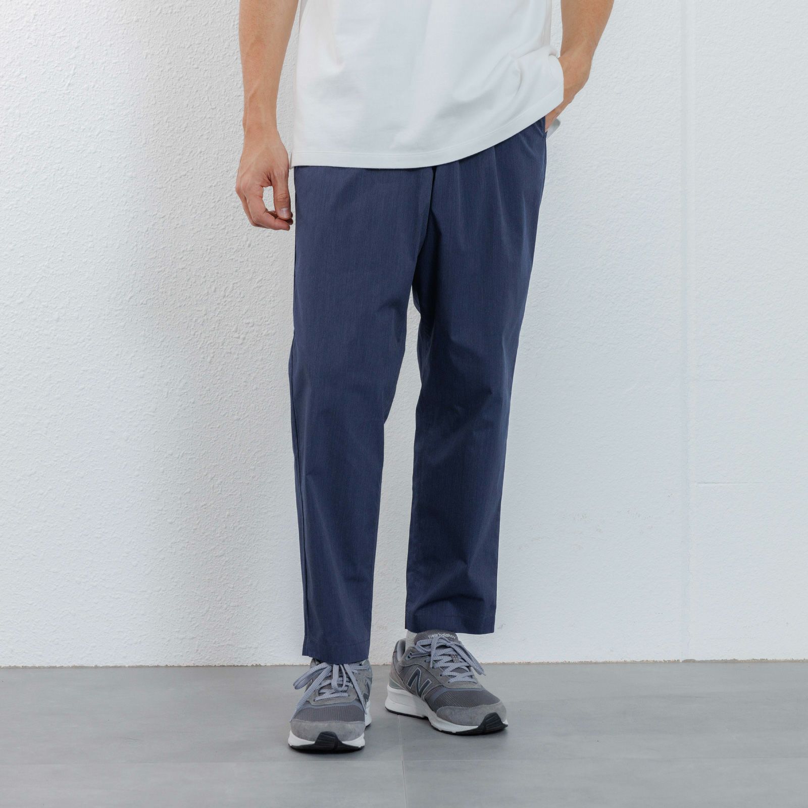 【かるクル】　クールタッチポプリンイージーパンツ