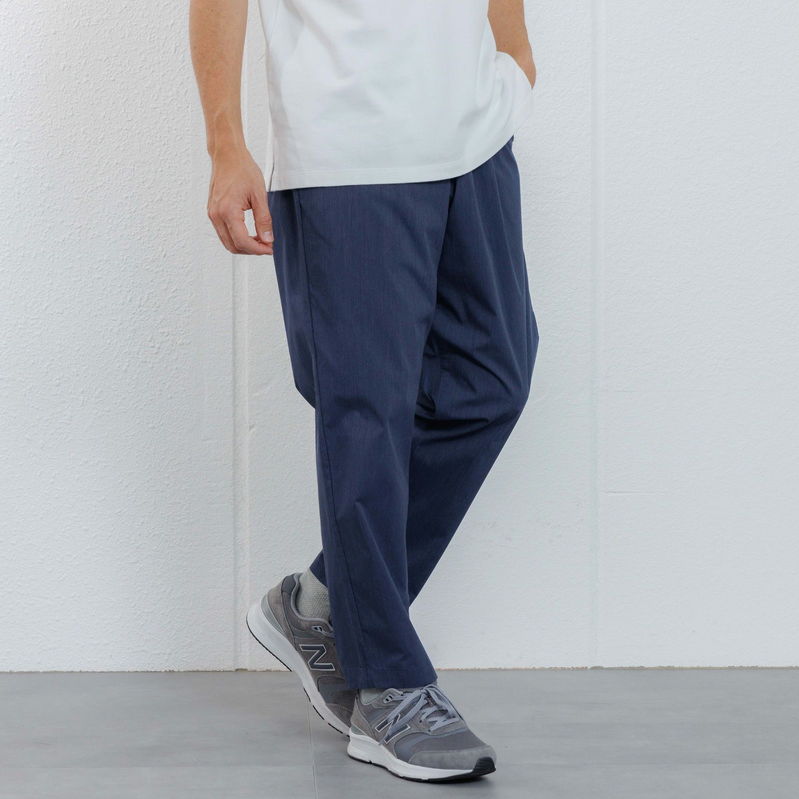 【かるクル】　クールタッチポプリンイージーパンツ