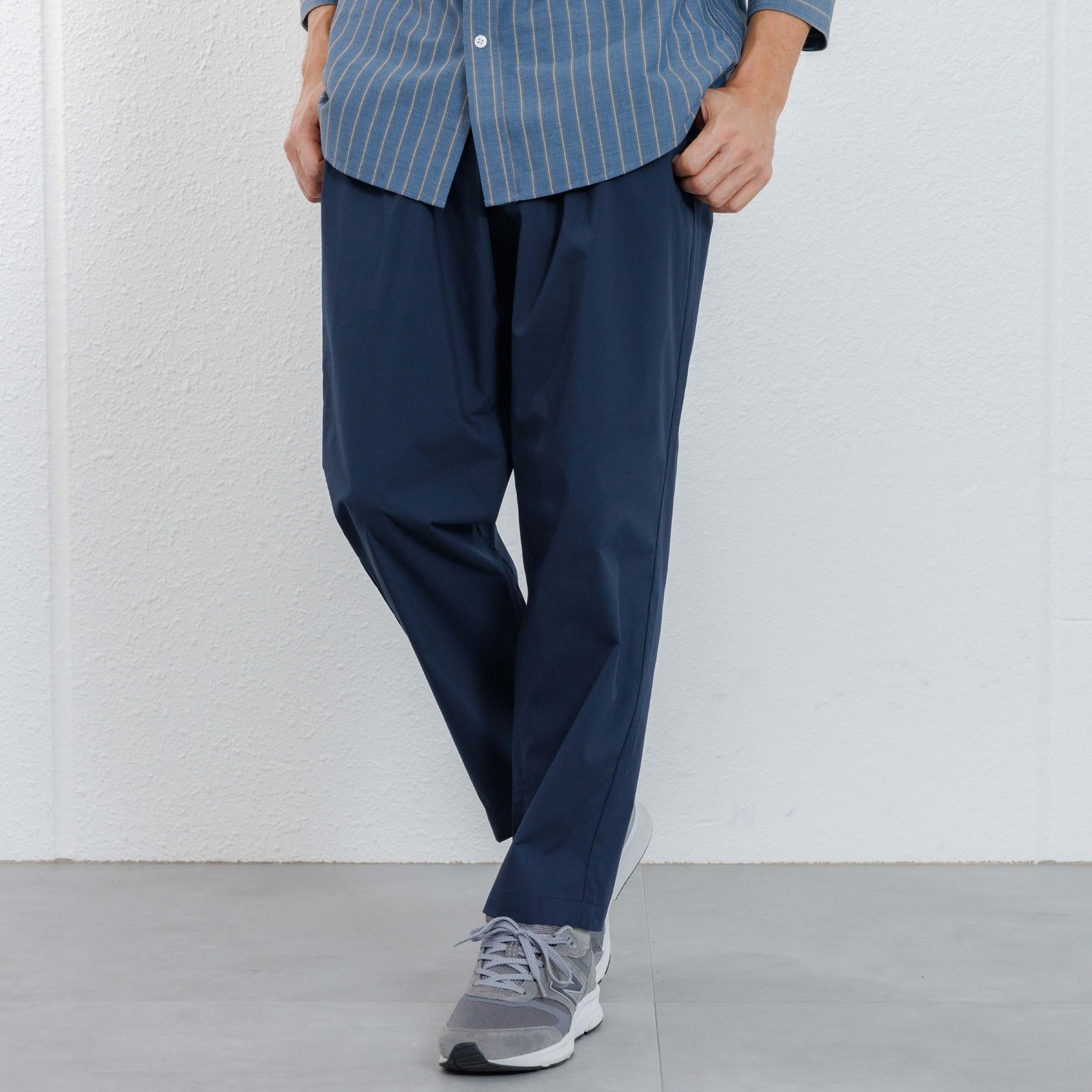 【かるクル】　クールタッチポプリンイージーパンツ