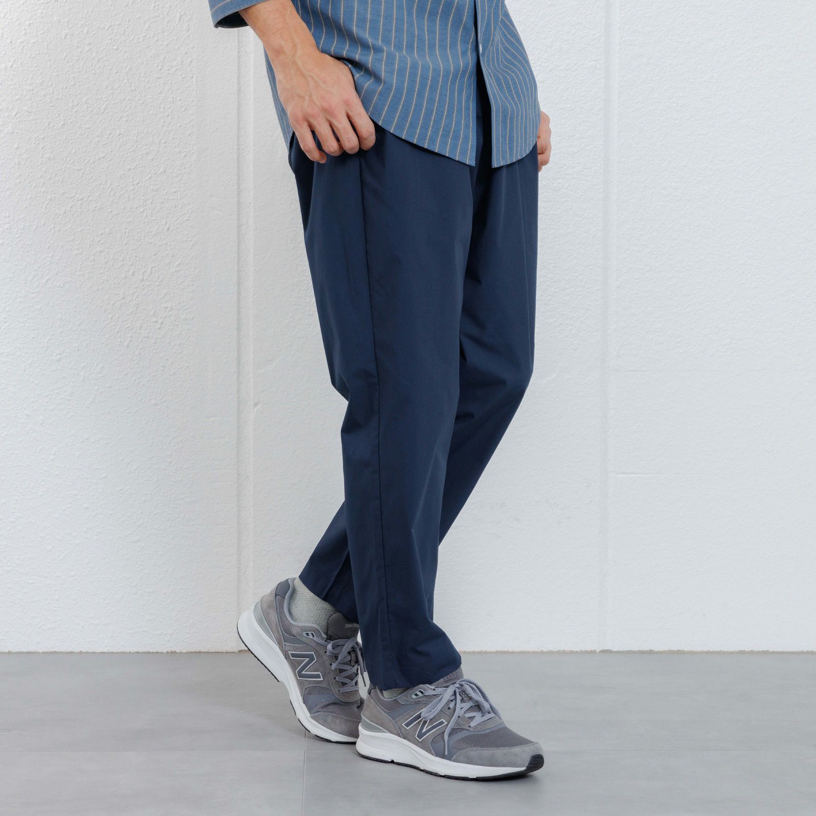 【かるクル】　クールタッチポプリンイージーパンツ