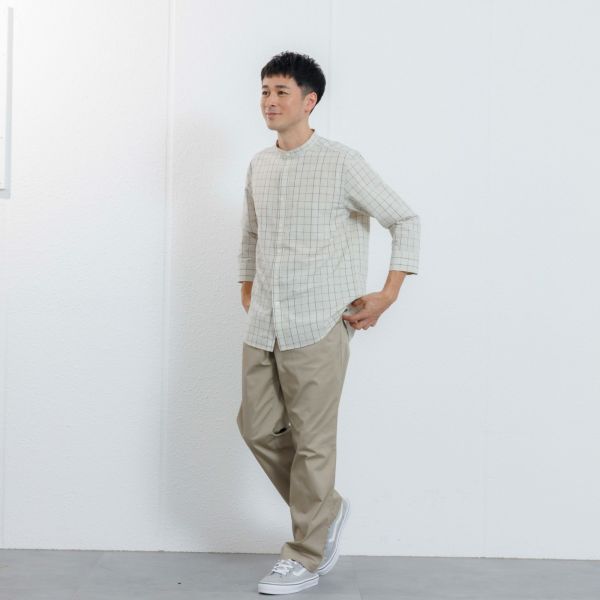 【ピースフィットクール】　ワイドフィット　スーパーストレッチタックパンツ