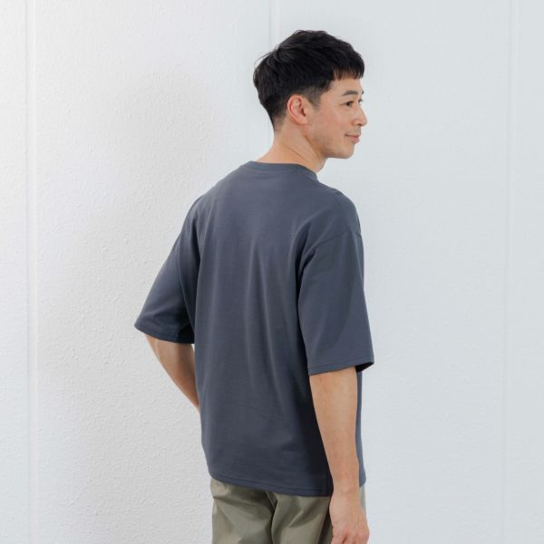 【ピースフィットクール】　遮熱スムース無地五分袖Tシャツ