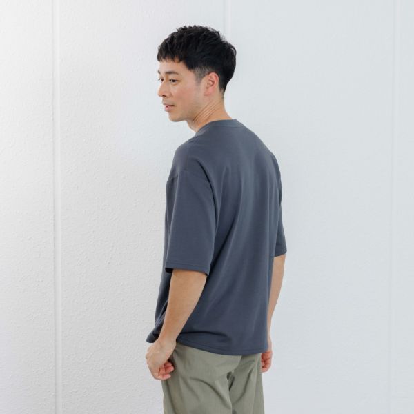 【ピースフィットクール】　遮熱スムース無地五分袖Tシャツ
