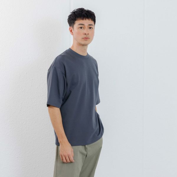 【ピースフィットクール】　遮熱スムース無地五分袖Tシャツ