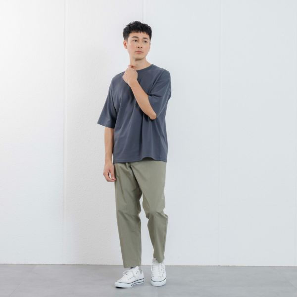 【ピースフィットクール】　遮熱スムース無地五分袖Tシャツ