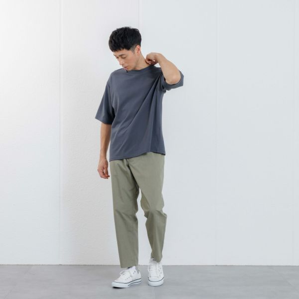 【ピースフィットクール】　遮熱スムース無地五分袖Tシャツ