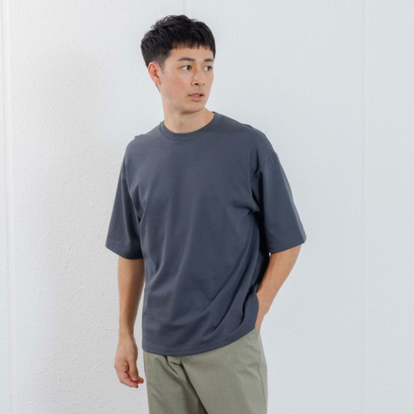 【ピースフィットクール】　遮熱スムース無地五分袖Tシャツ