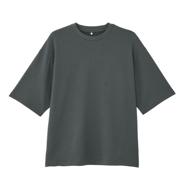 【ピースフィットクール】　遮熱スムース無地五分袖Tシャツ
