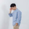 【てまらく】　麻入り無地７分袖シャツ
