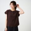 ジャカードスキッパーフレンチ袖Tシャツ