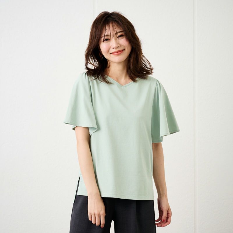 【洗える・接触冷感】COOL RICH COTTON フレアTシャツ missel｜【洗える・接触冷感】COOL RICH COTTON フレアTシャツ