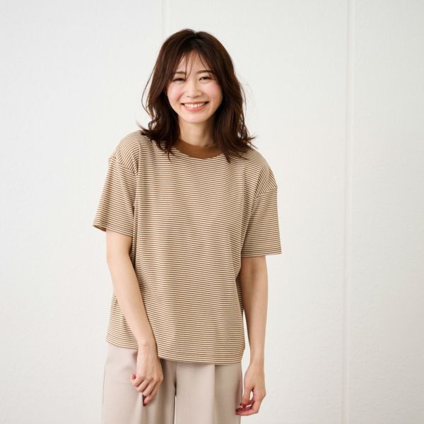 サラサラ　ハリヌキリブ半袖Ｔシャツ