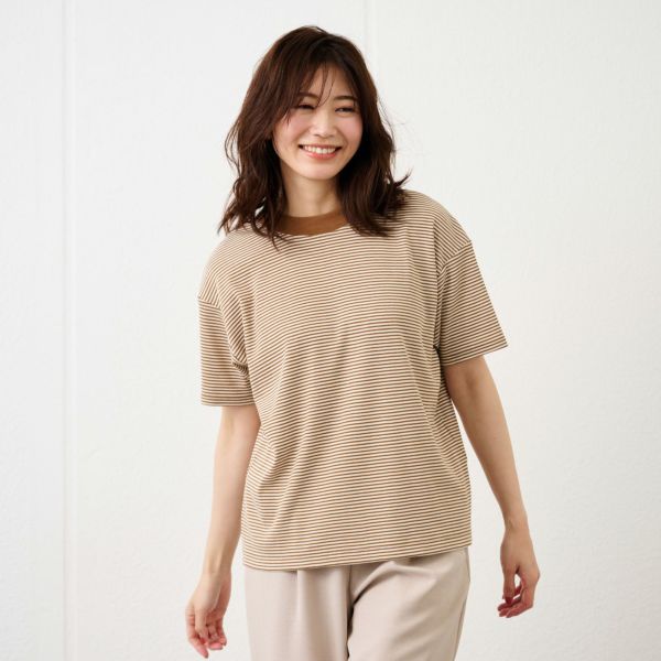 サラサラ　ハリヌキリブ半袖Ｔシャツ