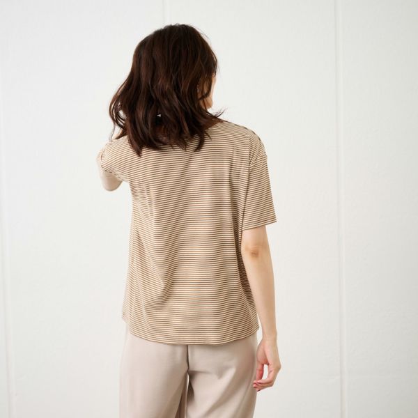 サラサラ　ハリヌキリブ半袖Ｔシャツ