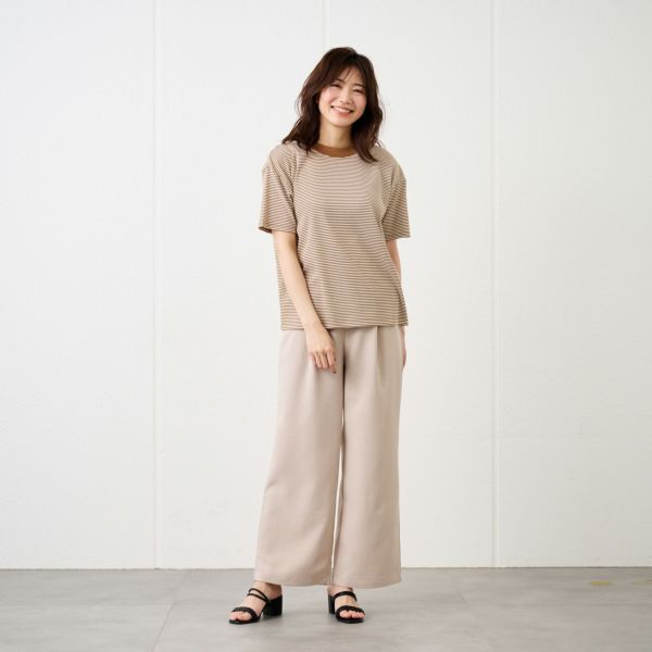 サラサラ　ハリヌキリブ半袖Ｔシャツ