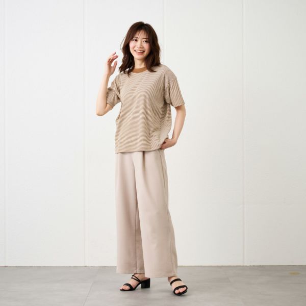 サラサラ　ハリヌキリブ半袖Ｔシャツ