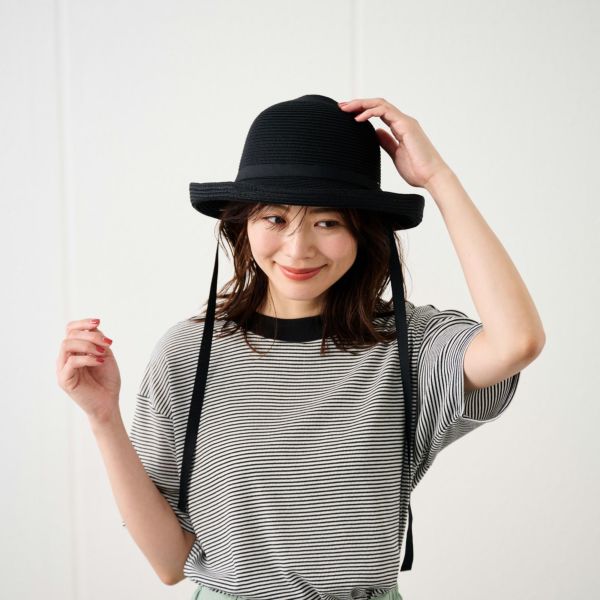 たためるリボンダウンハット