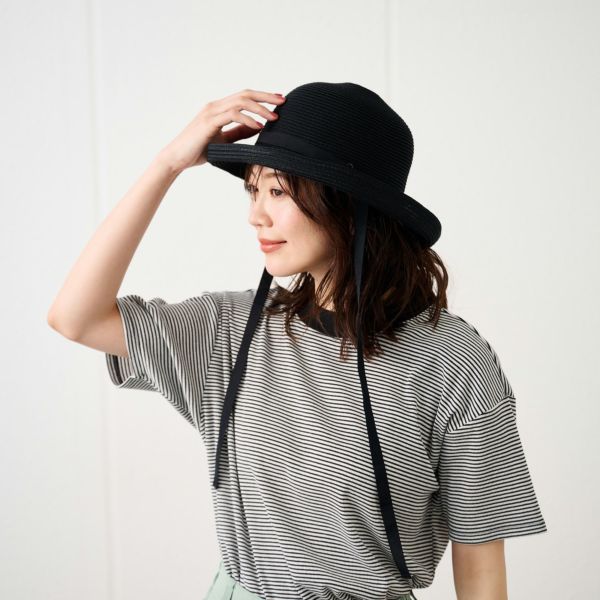 たためるリボンダウンハット