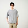 ピースフィットクール　遮熱天竺ボーダー五分袖Tシャツ