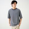 ピースフィットクール　遮熱天竺ボーダー五分袖Tシャツ