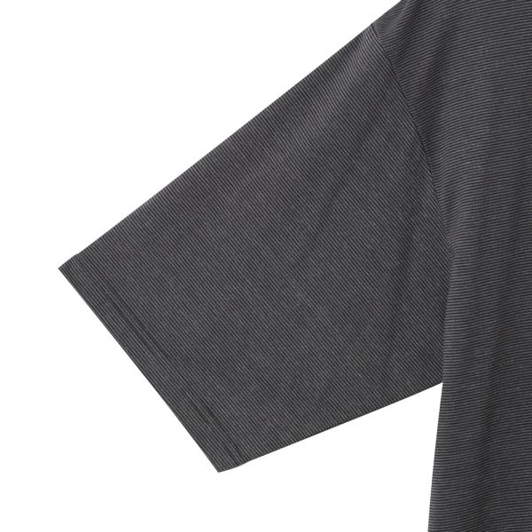 ピースフィットクール　遮熱天竺ボーダー五分袖Tシャツ