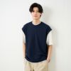 フェイクベストレイヤード　クルーネック五分袖Tシャツ