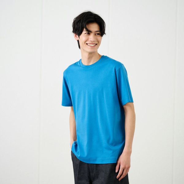 シルキーコットンスムース半袖Tシャツ