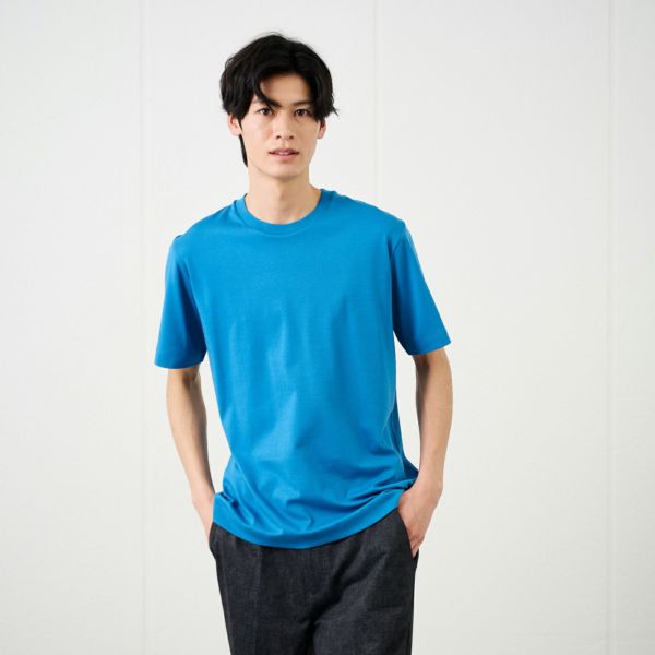 シルキーコットンスムース半袖Tシャツ
