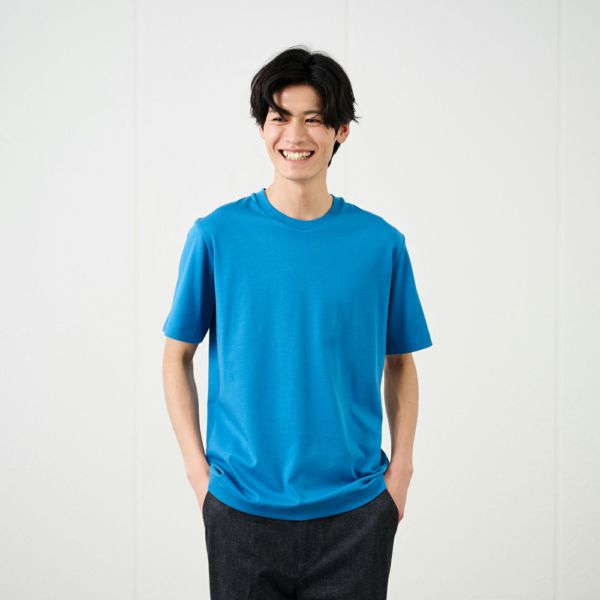 シルキーコットンスムース半袖Tシャツ