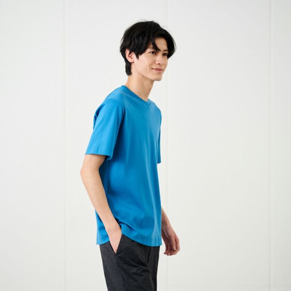 シルキーコットンスムース半袖Tシャツ