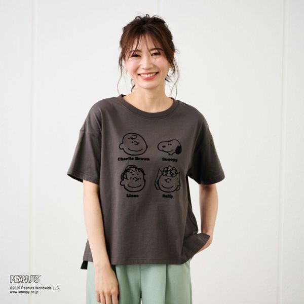 スヌーピー　プリントＴシャツ（顔モチーフ）