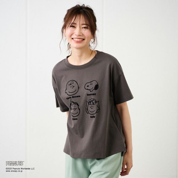 スヌーピー　プリントＴシャツ（顔モチーフ）