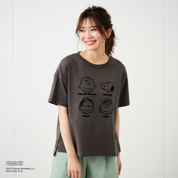 スヌーピー　プリントＴシャツ（顔モチーフ）