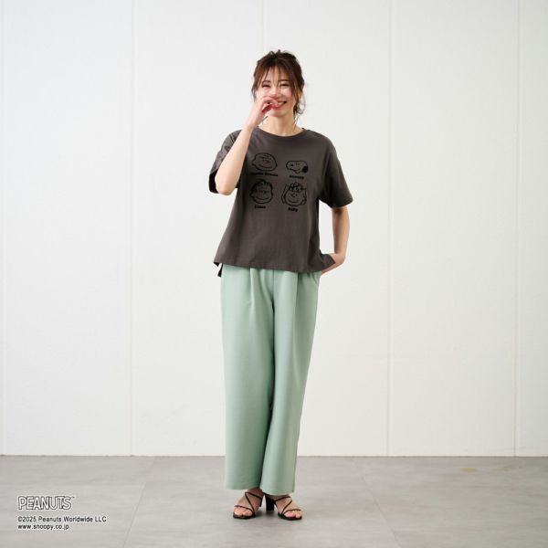 スヌーピー　プリントＴシャツ（顔モチーフ）