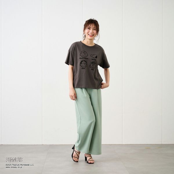 スヌーピー　プリントＴシャツ（顔モチーフ）