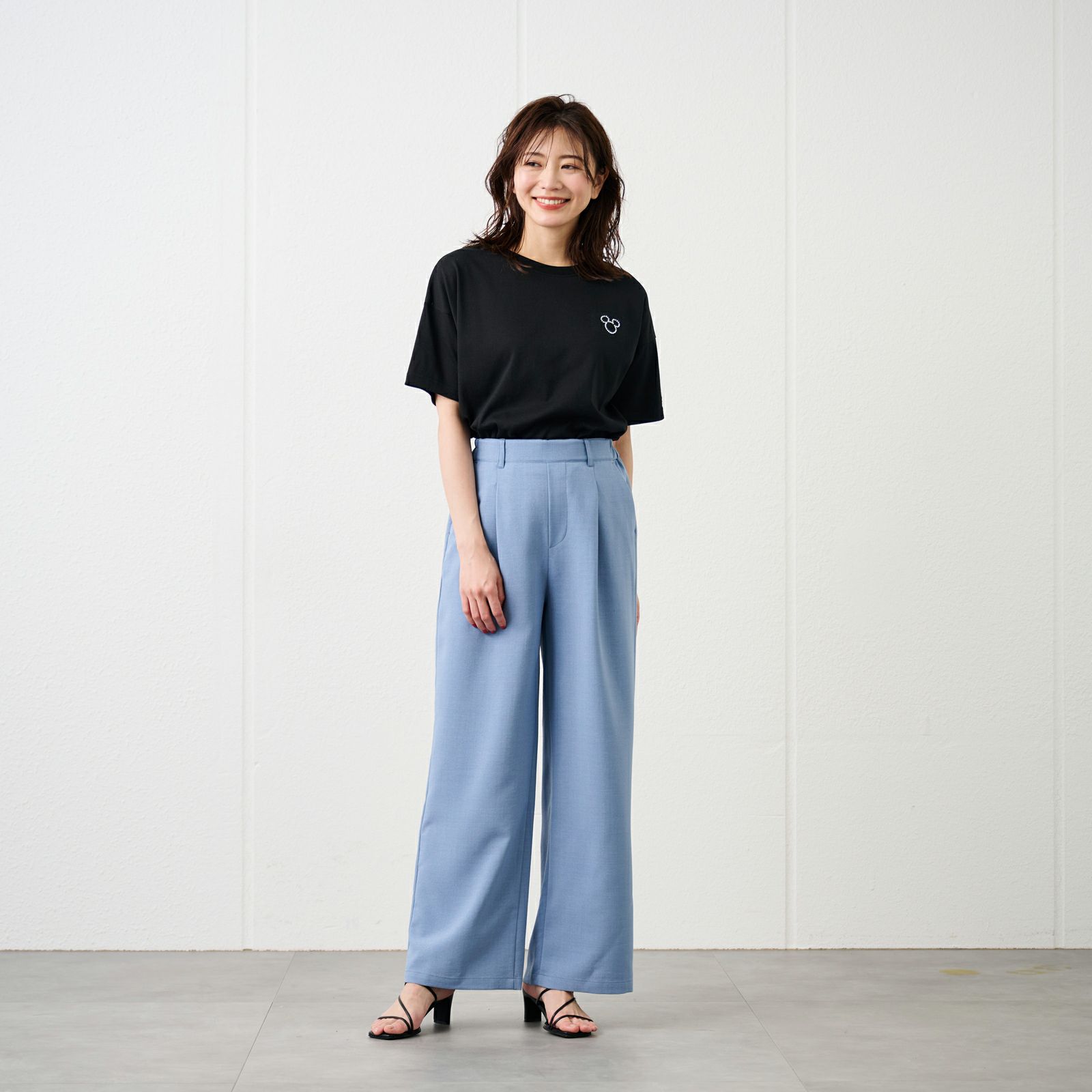 ピースフィットクール【オルスタ】ひやサラワイドパンツ　股下長め