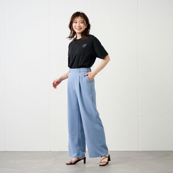 ピースフィットクール【オルスタ】ひやサラワイドパンツ　股下長め