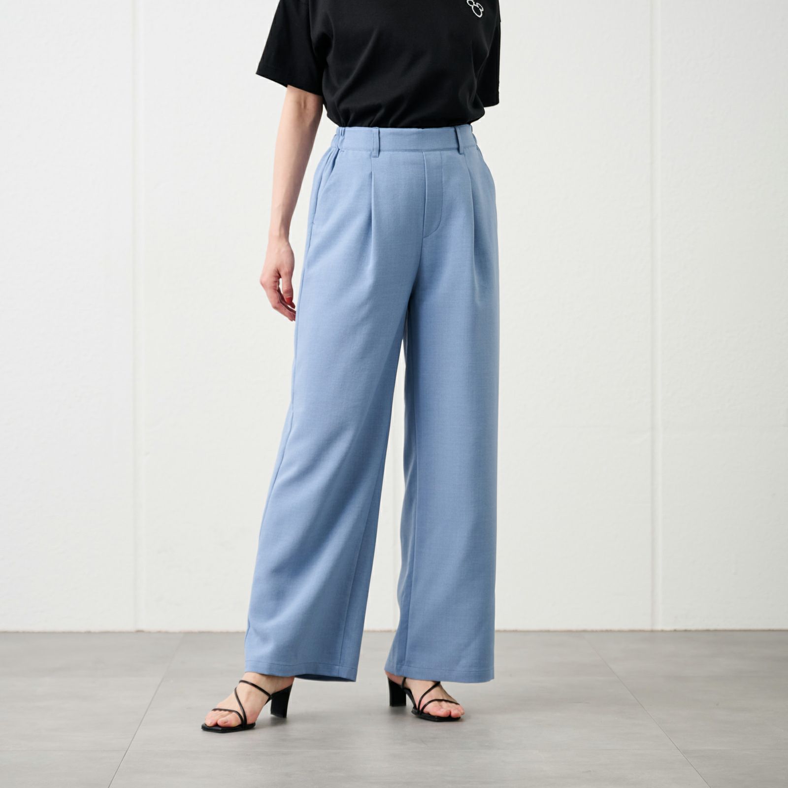 ピースフィットクール【オルスタ】ひやサラワイドパンツ　股下長め