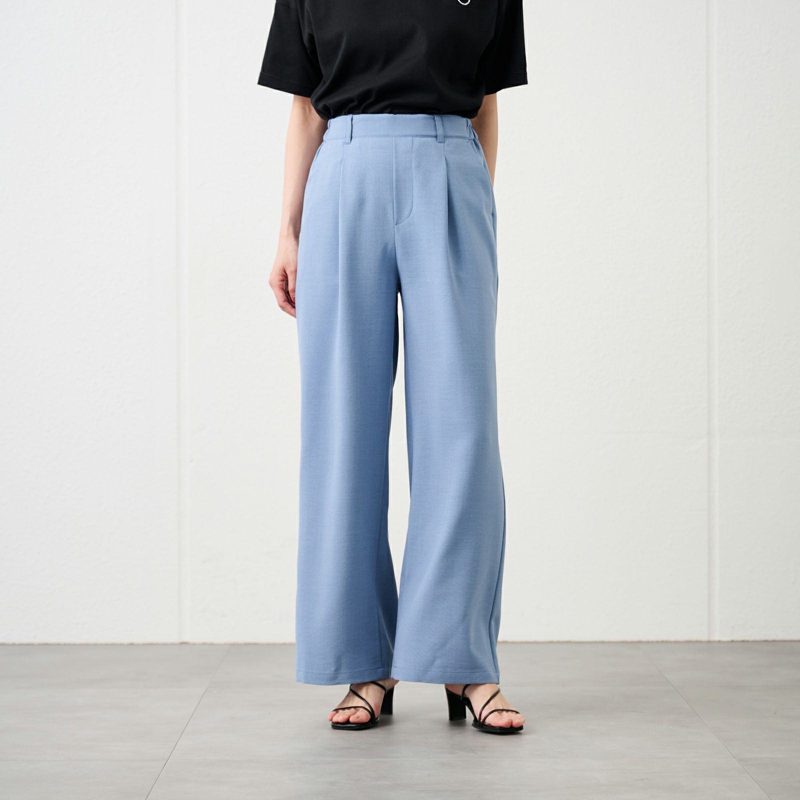 ピースフィットクール【オルスタ】ひやサラワイドパンツ　股下長め