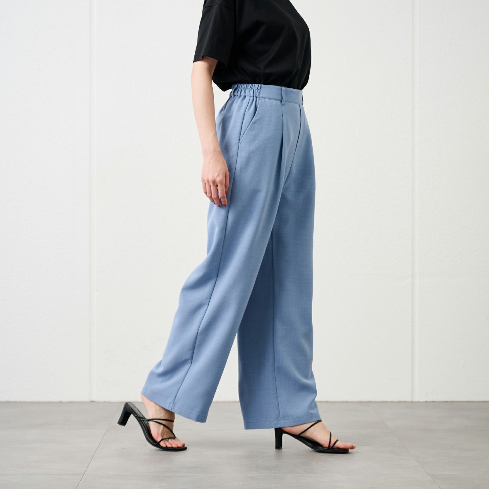 ピースフィットクール【オルスタ】ひやサラワイドパンツ　股下長め